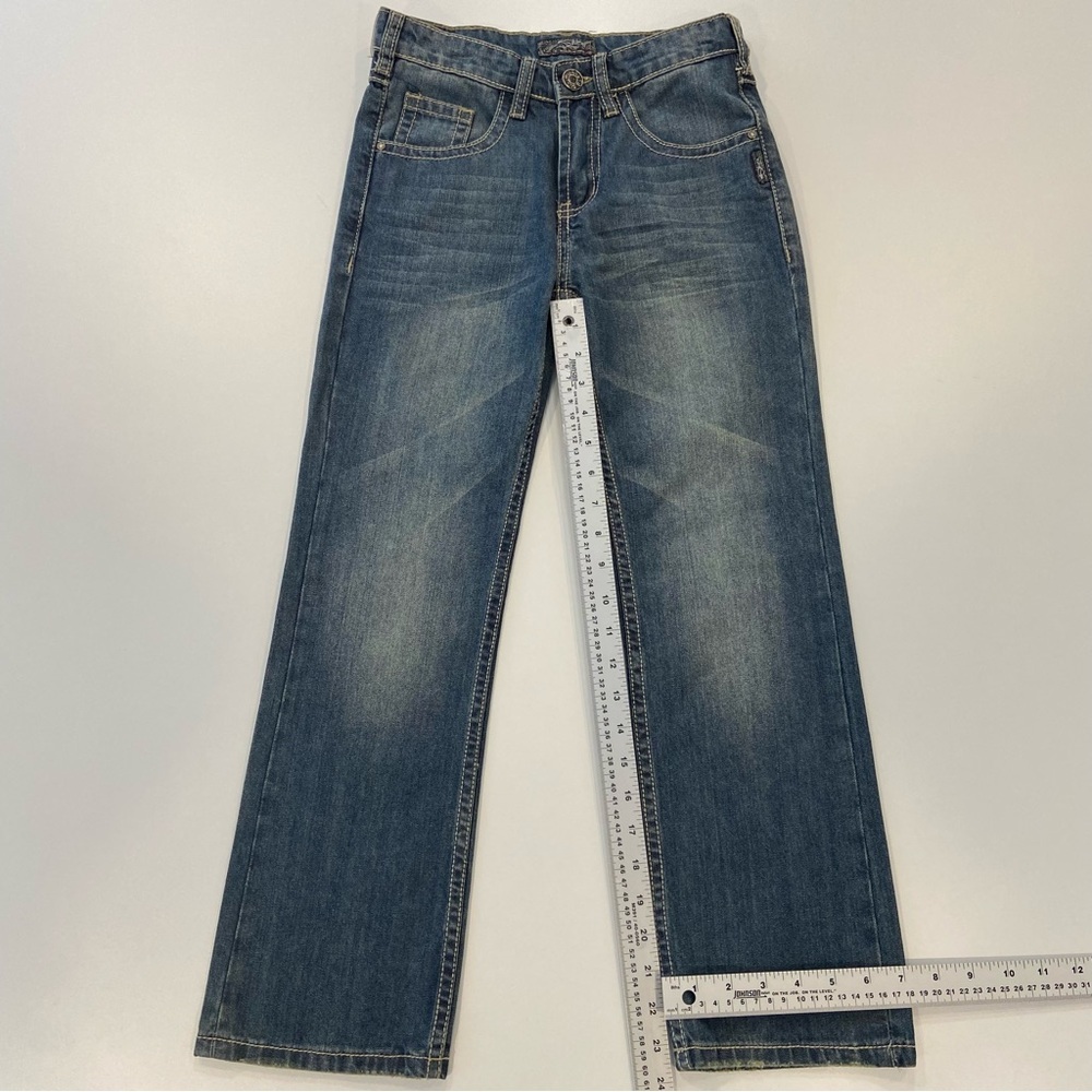 Classic silver Benny style Blue Denim Jeans NWT flap pockets ajustable waist 8 - Picture 5 of 14